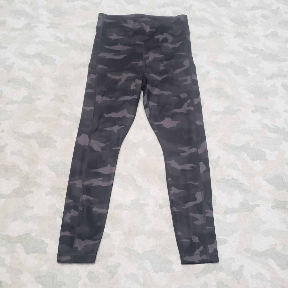 Athleta Leggings Womens Small Multicolor Camo Gym Fitness Yoga Pull On